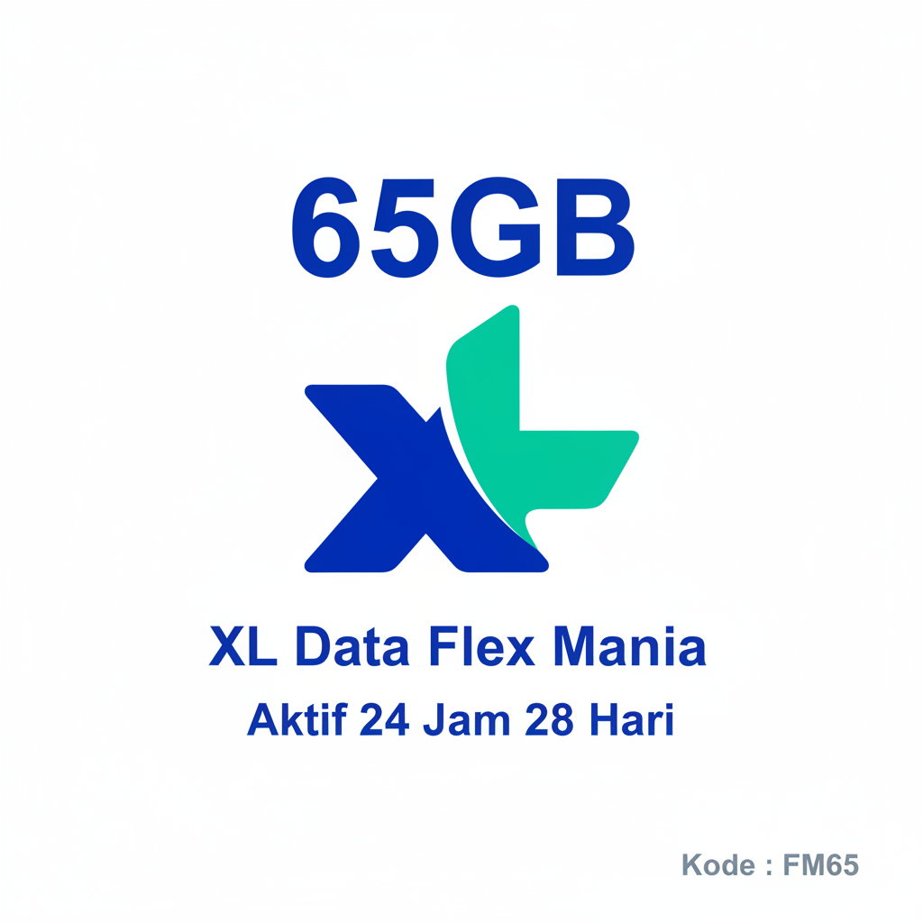 65GB Kuota XL Data Flex Mania Kode : FM65