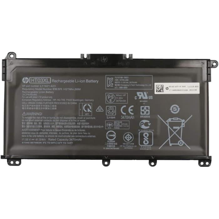 Baterai Laptop HP HT03XL Original 11.55V 41.9Wh (L11421-423)