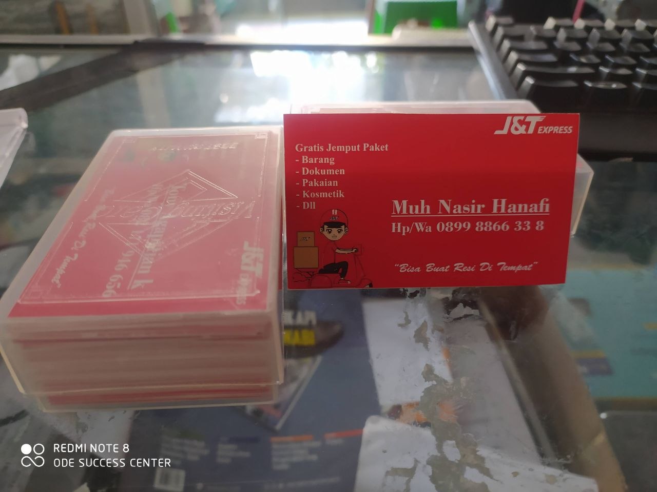 Contoh hasil jasa cetak kartu nama OSC dengan bahan Kingstruk 260 gram